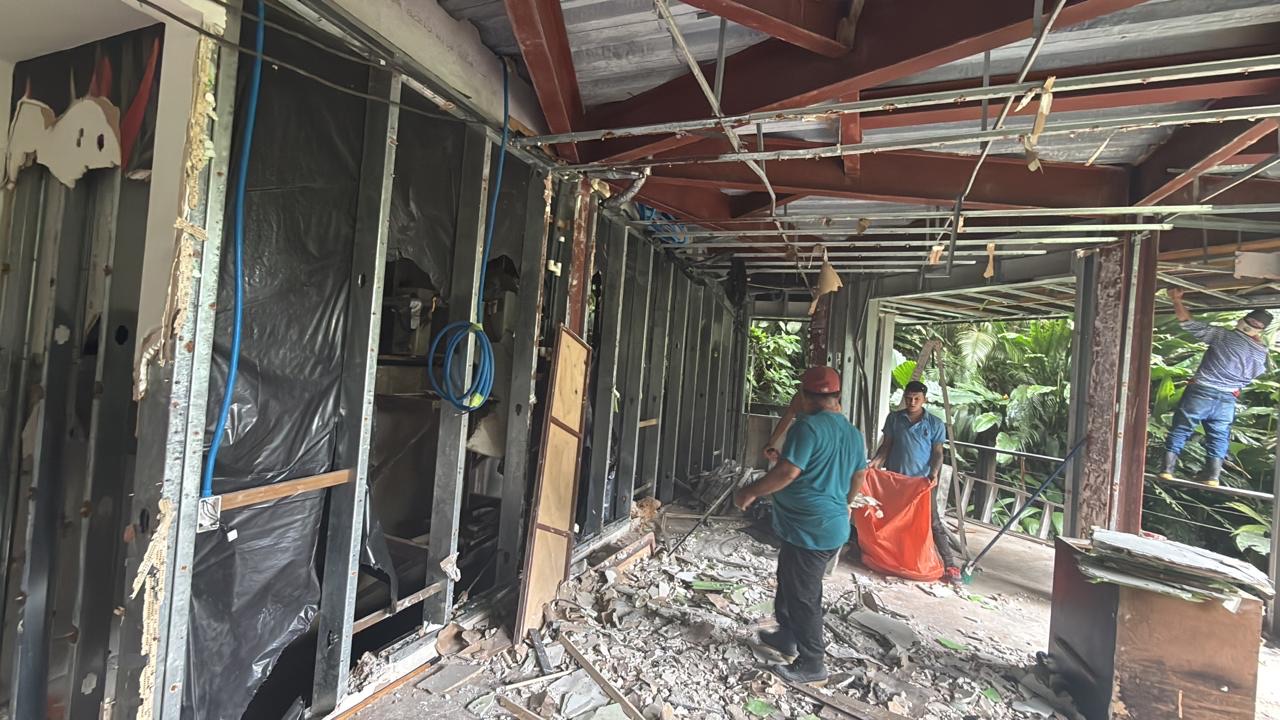 Casa Quivira remodel: taken back to the structure